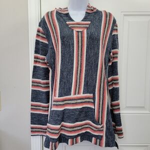 Faherty Biarritz Baja Beach Hoodie Kangaroo Pocket Unisex Surfer Made In USA XS